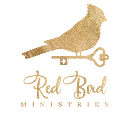 Red Bird Gold Foil Logo